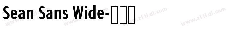 Sean Sans Wide字体转换 Sean Sans Wide字体转换